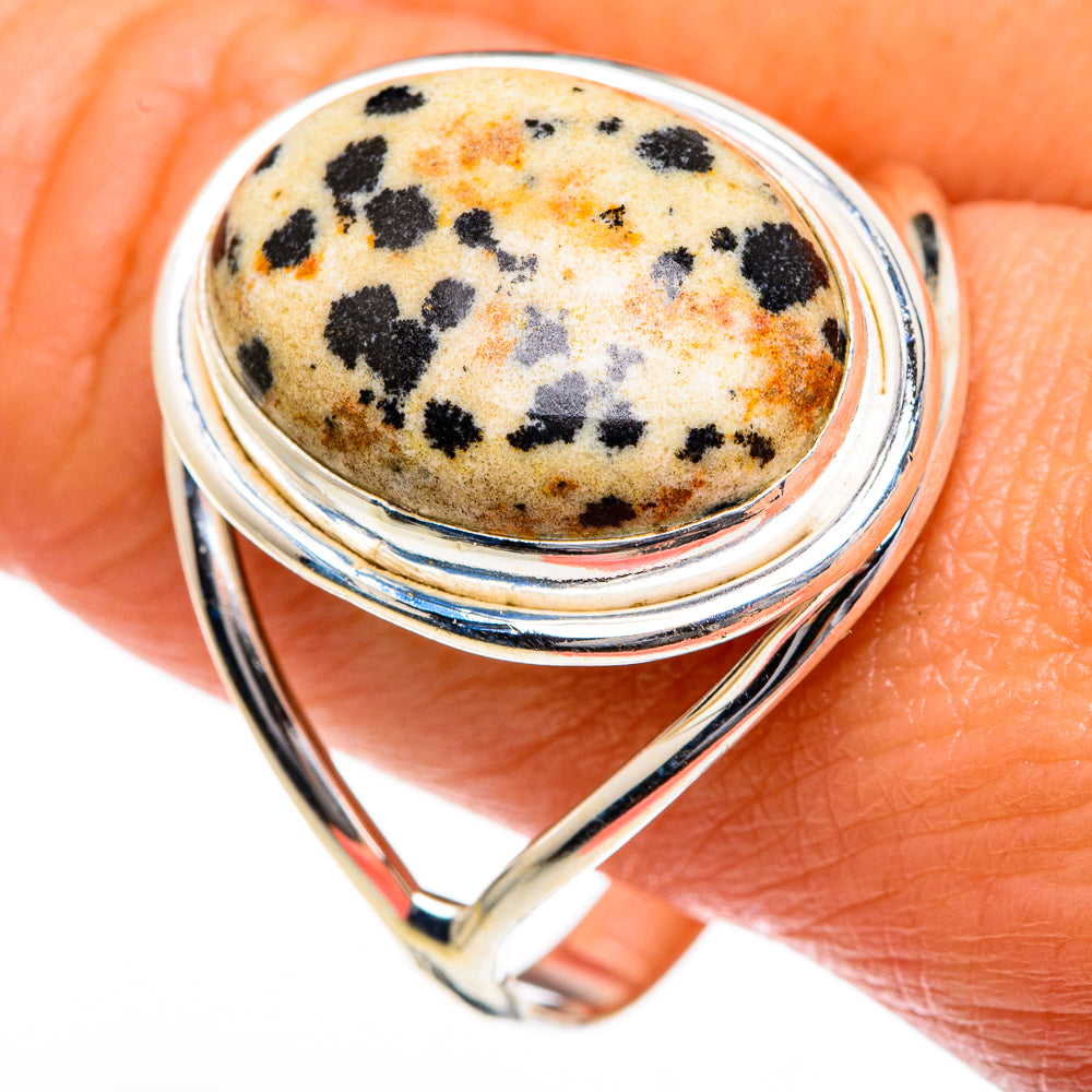 Dalmatian Jasper Rings handcrafted by Anasilvercos - RING84101