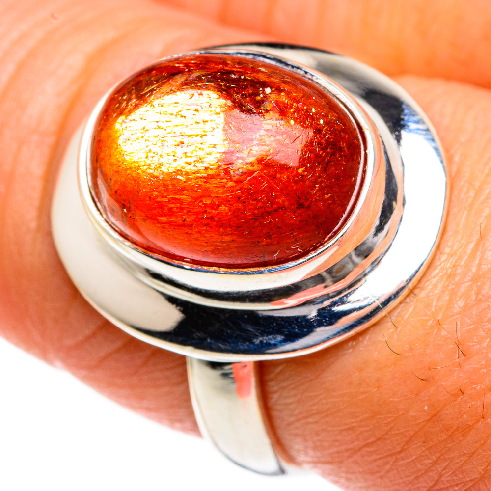Sunstone Rings handcrafted by Anasilvercos - RING84105