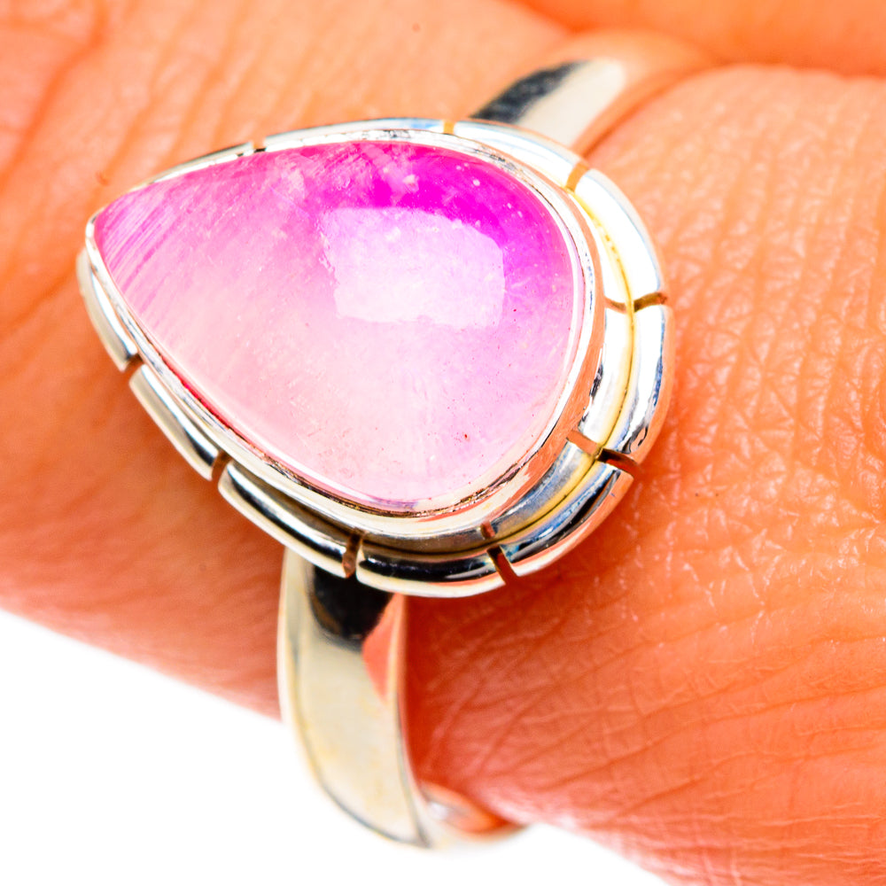 Pink Moonstone Rings handcrafted by Anasilvercos - RING84111