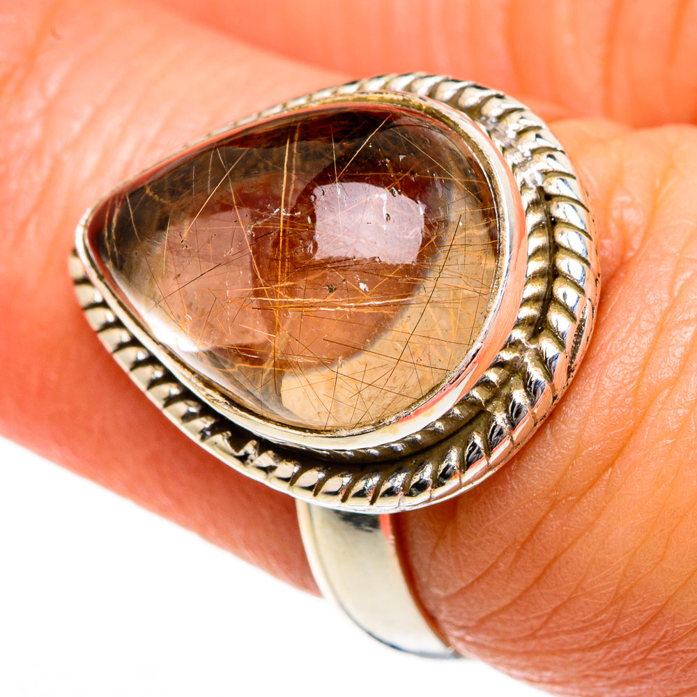Rutilated Quartz Rings handcrafted by Anasilvercos - RING84115