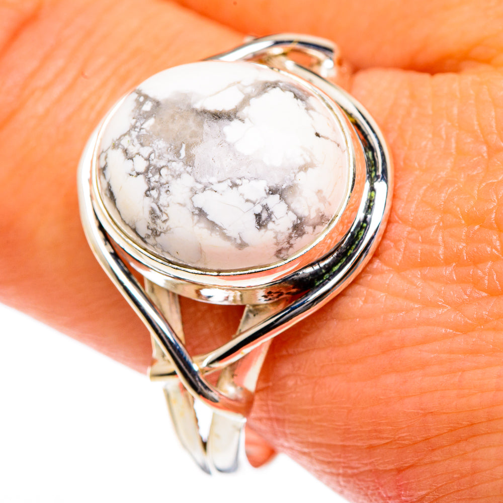 Howlite Rings handcrafted by Anasilvercos - RING84120