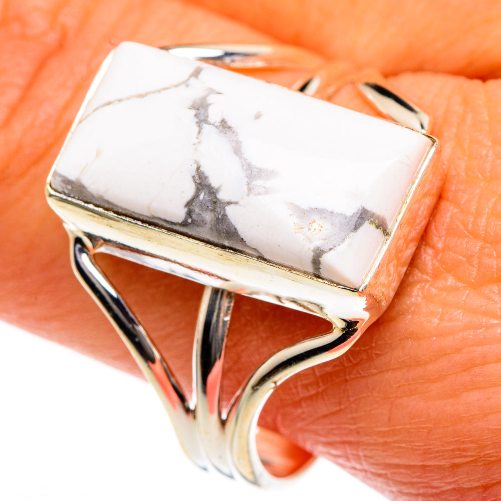 Howlite Rings handcrafted by Anasilvercos - RING84121