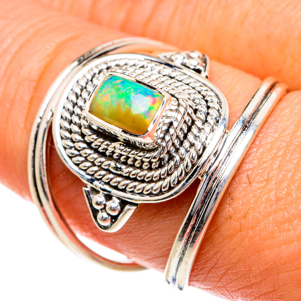 Ethiopian Opal Rings handcrafted by Anasilvercos - RING84124