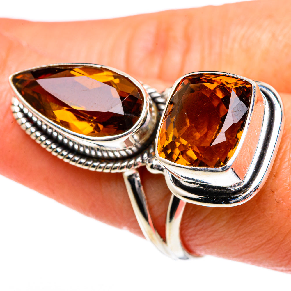 Mandarin Citrine Rings handcrafted by Anasilvercos - RING84140