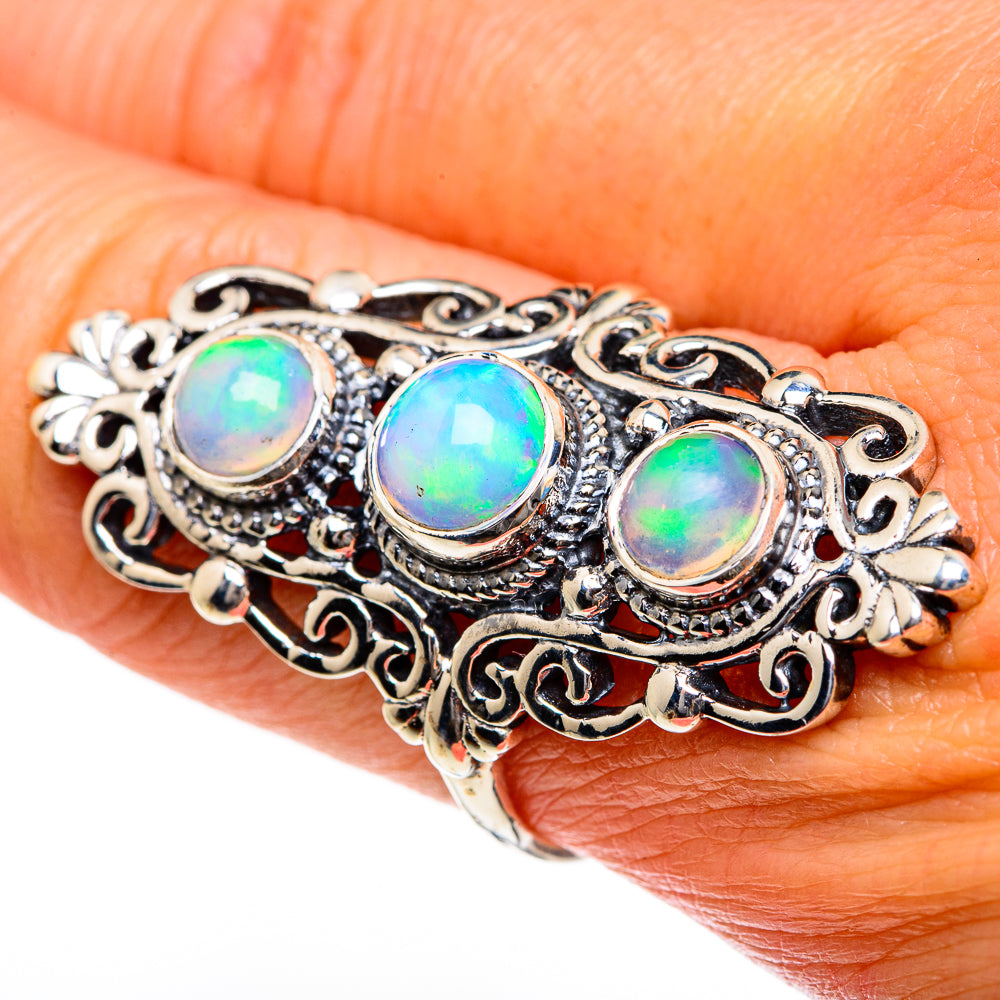 Ethiopian Opal Rings handcrafted by Anasilvercos - RING84146