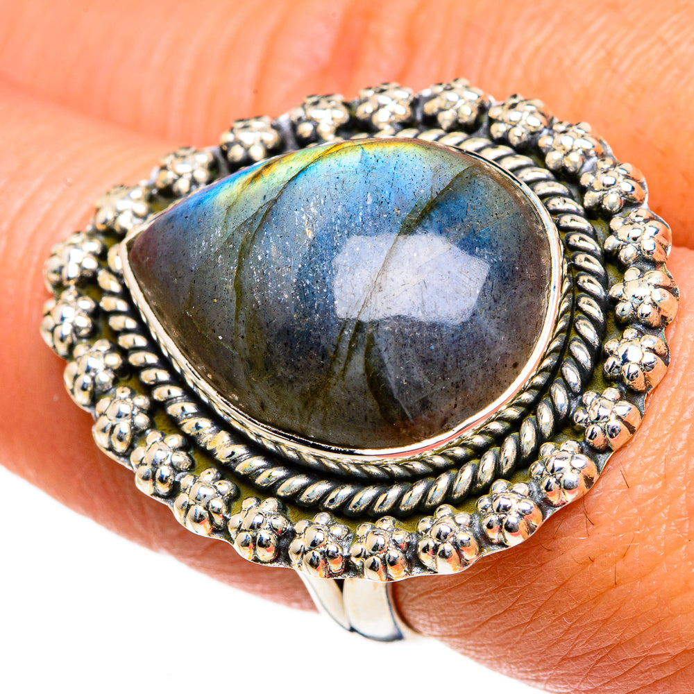 Labradorite Rings handcrafted by Anasilvercos - RING84154
