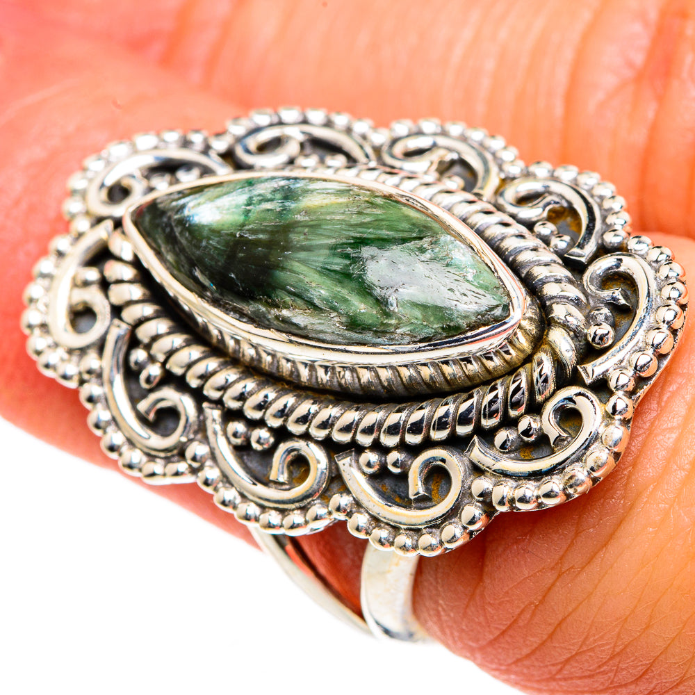 Seraphinite Rings handcrafted by Anasilvercos - RING84158