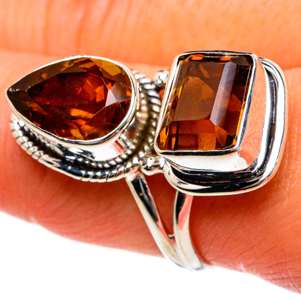 Mandarin Citrine Rings handcrafted by Anasilvercos - RING84159
