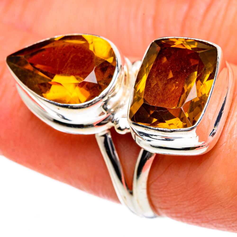 Mandarin Citrine Rings handcrafted by Anasilvercos - RING84162