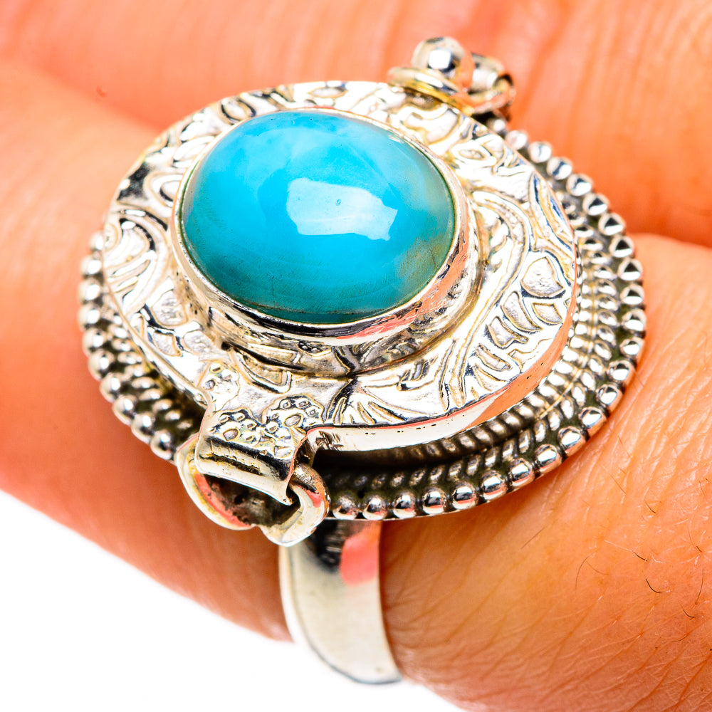Larimar Rings handcrafted by Anasilvercos - RING84171
