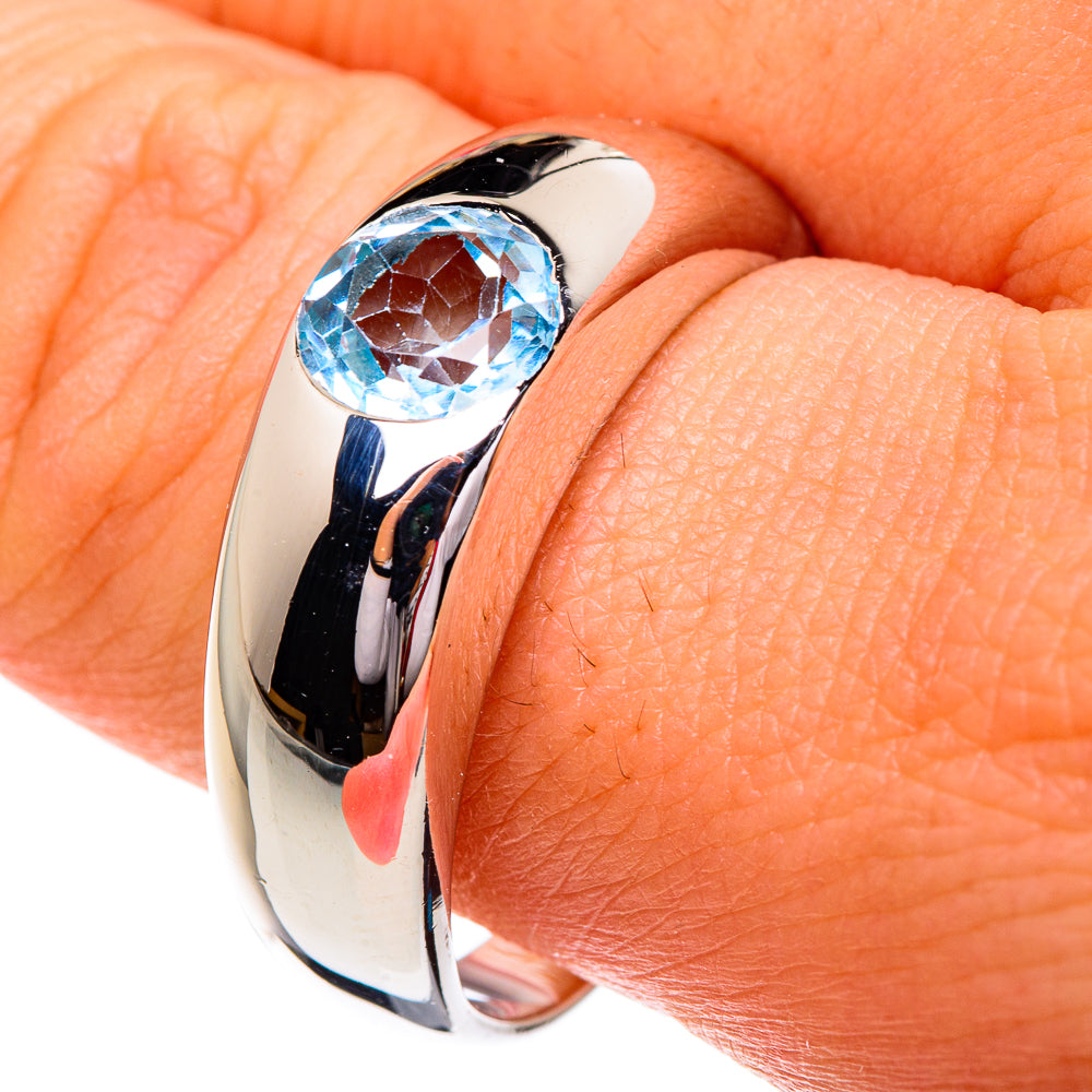 Blue Topaz Rings handcrafted by Anasilvercos - RING84180