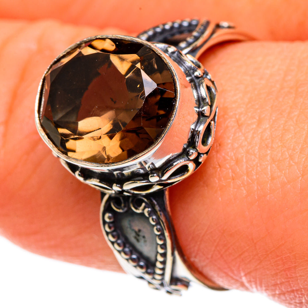 Smoky Quartz Rings handcrafted by Anasilvercos - RING84190