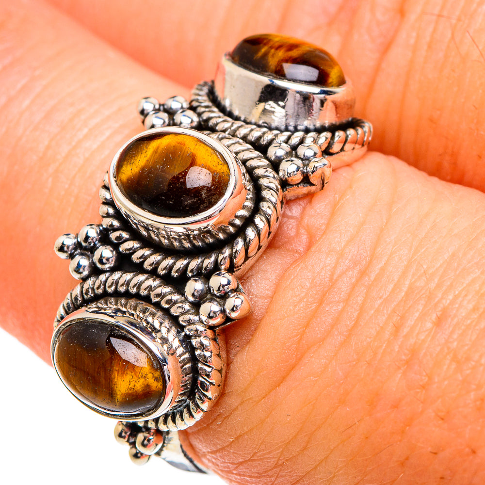 Tiger Eye Rings handcrafted by Anasilvercos - RING84194