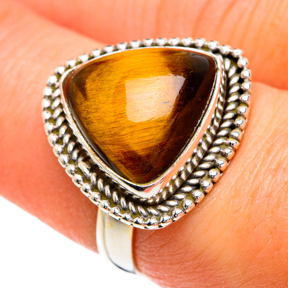 Tiger Eye Rings handcrafted by Anasilvercos - RING84195