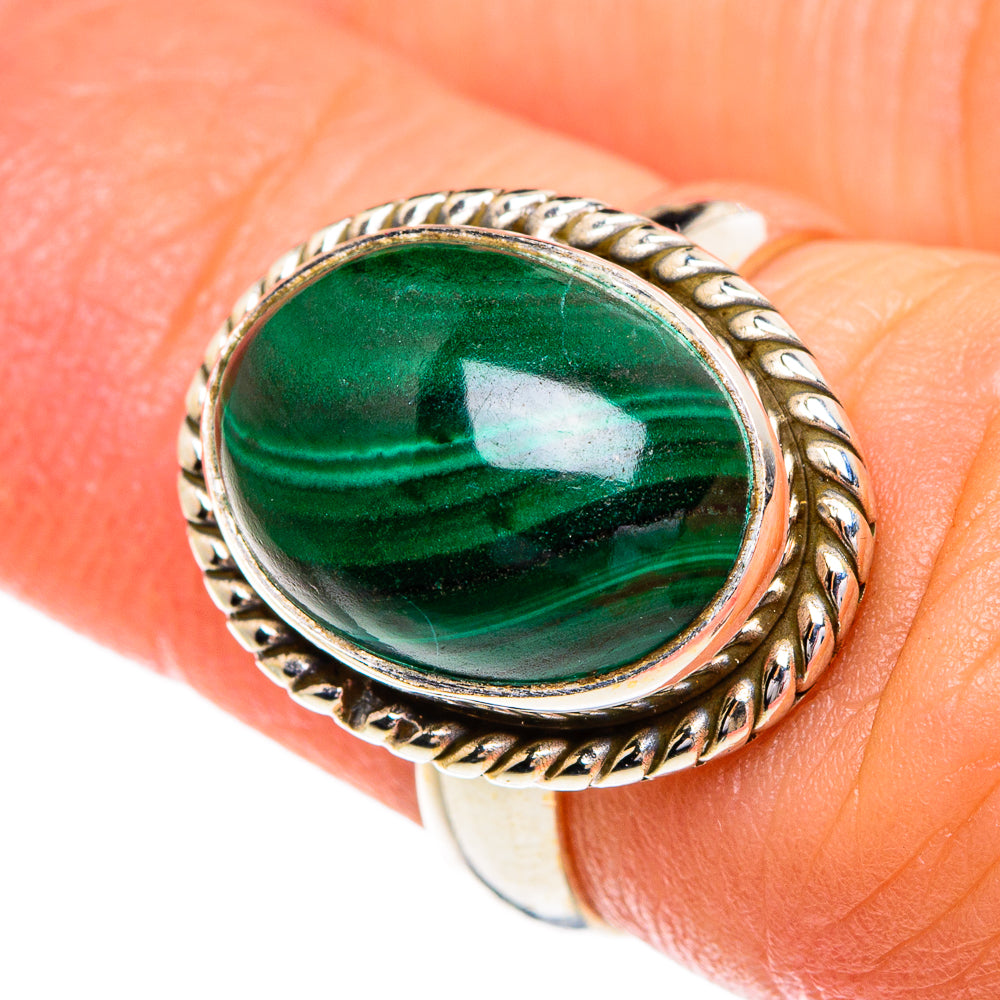 Malachite Rings handcrafted by Anasilvercos - RING84230