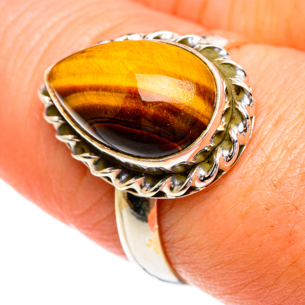 Tiger Eye Rings handcrafted by Anasilvercos - RING84237