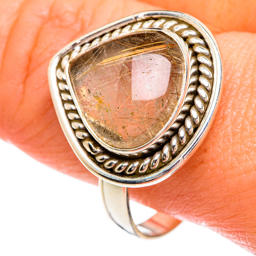 Rutilated Quartz Rings handcrafted by Anasilvercos - RING84249