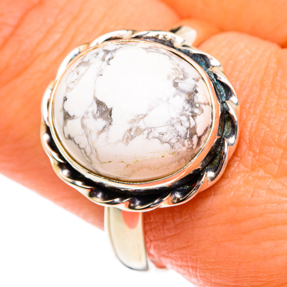 Howlite Rings handcrafted by Anasilvercos - RING84255