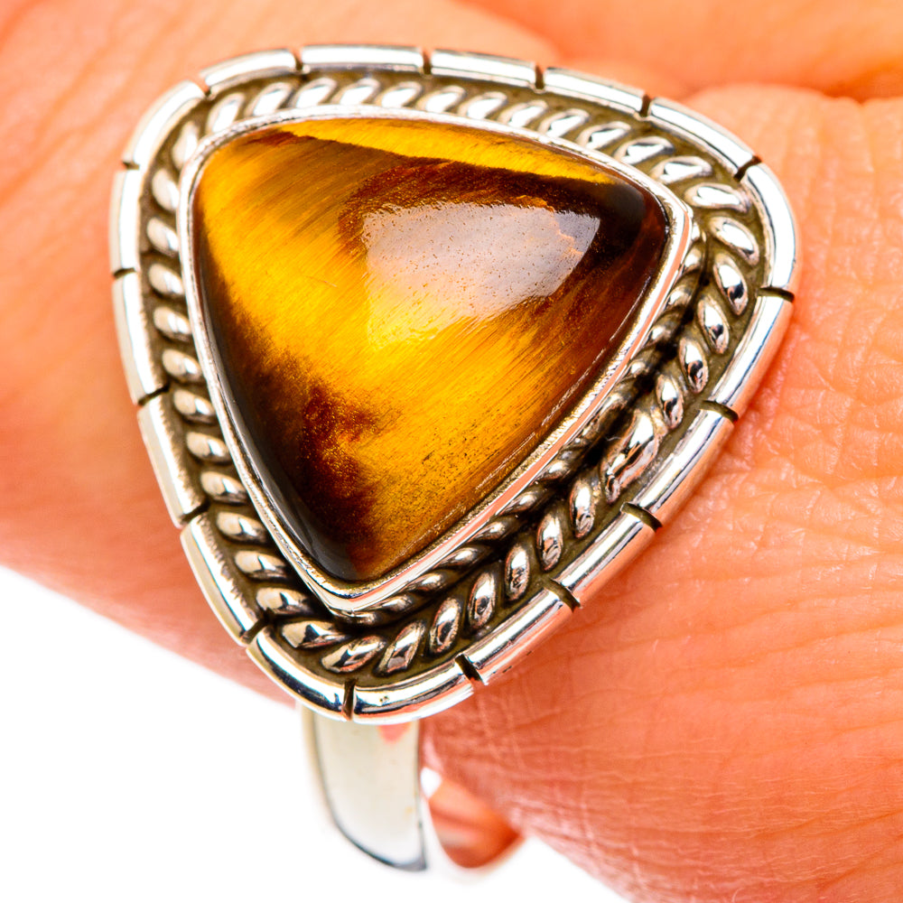 Tiger Eye Rings handcrafted by Anasilvercos - RING84279