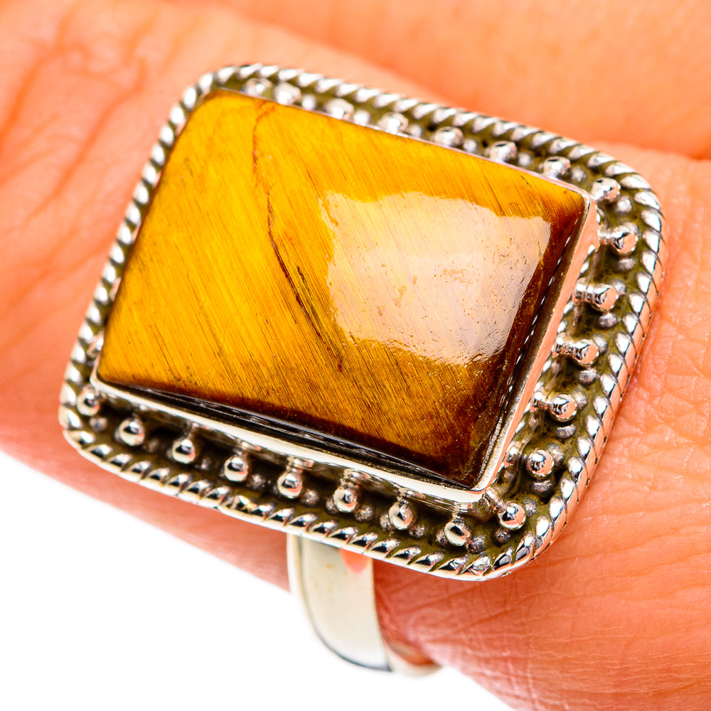 Tiger Eye Rings handcrafted by Anasilvercos - RING84281