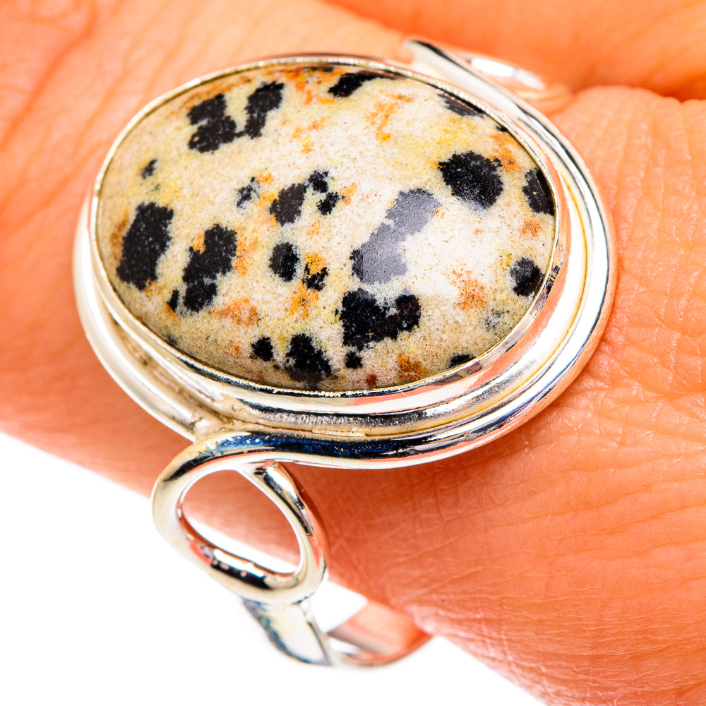 Dalmatian Jasper Rings handcrafted by Anasilvercos - RING84282