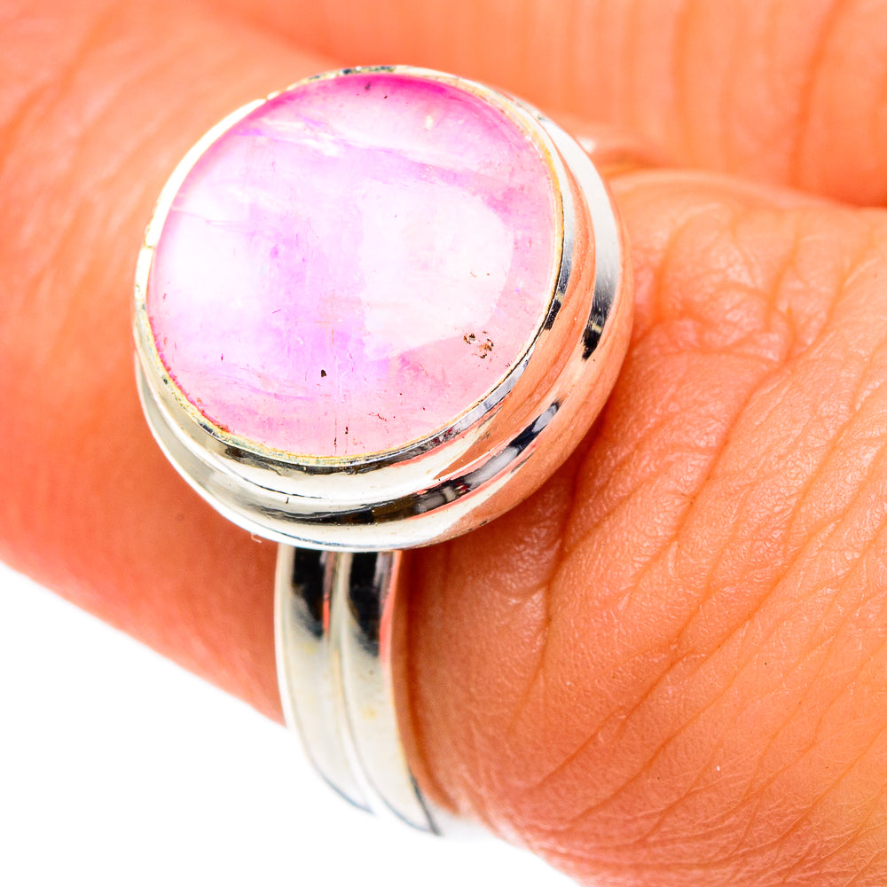 Pink Moonstone Rings handcrafted by Anasilvercos - RING84285