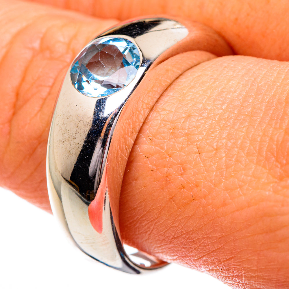 Blue Topaz Rings handcrafted by Anasilvercos - RING84301