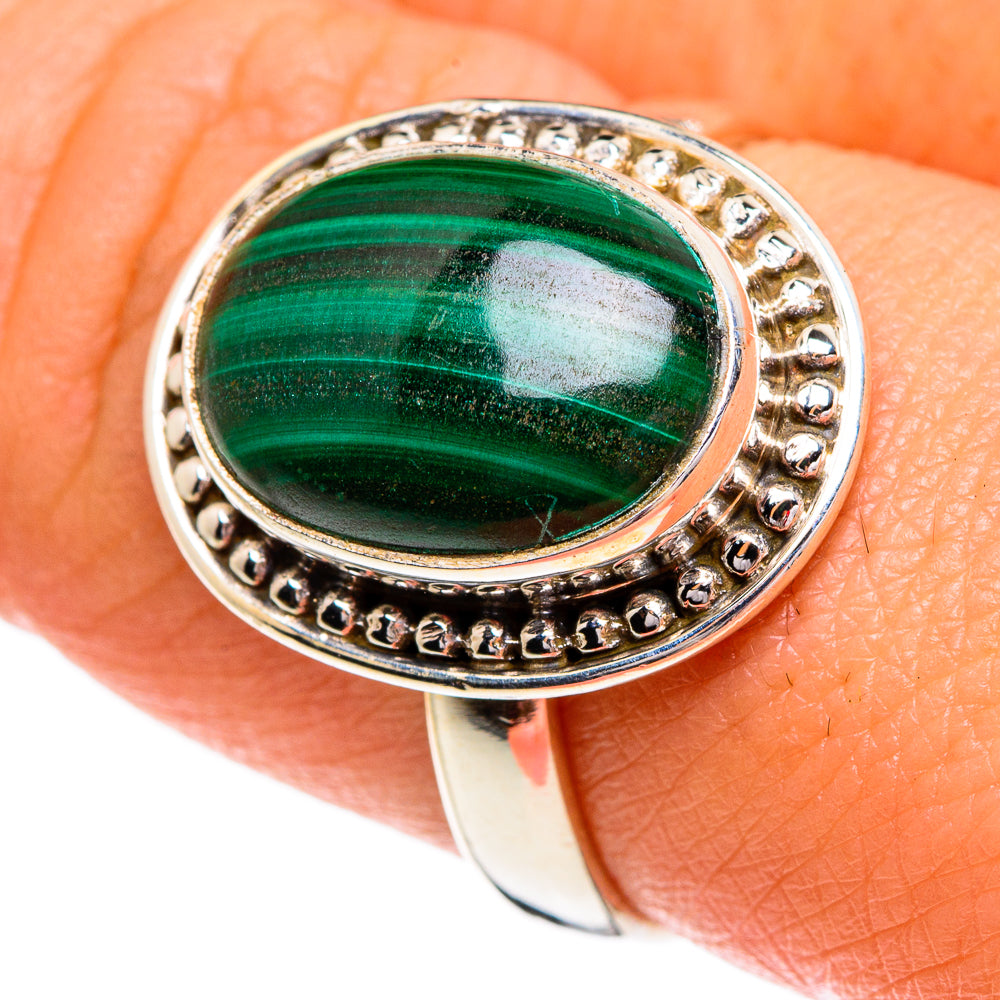 Malachite Rings handcrafted by Anasilvercos - RING84309