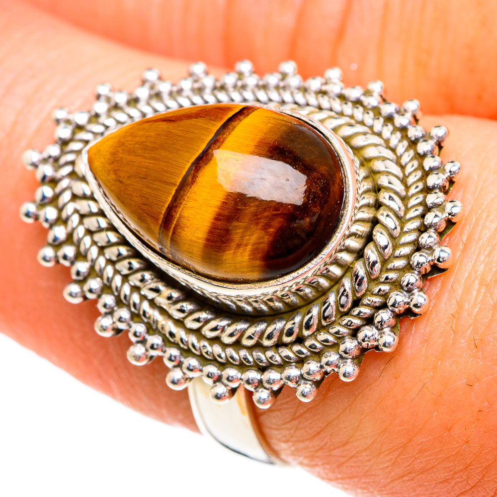 Tiger Eye Rings handcrafted by Anasilvercos - RING84316