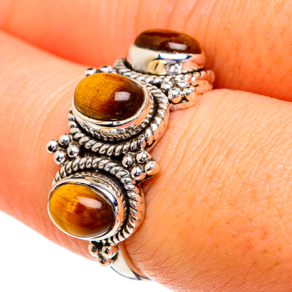 Tiger Eye Rings handcrafted by Anasilvercos - RING84319