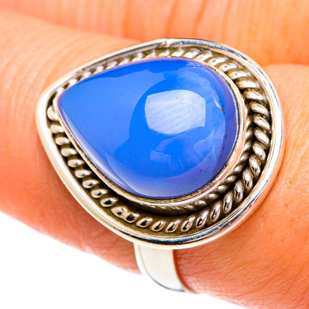 Chalcedony Rings handcrafted by Anasilvercos - RING84346