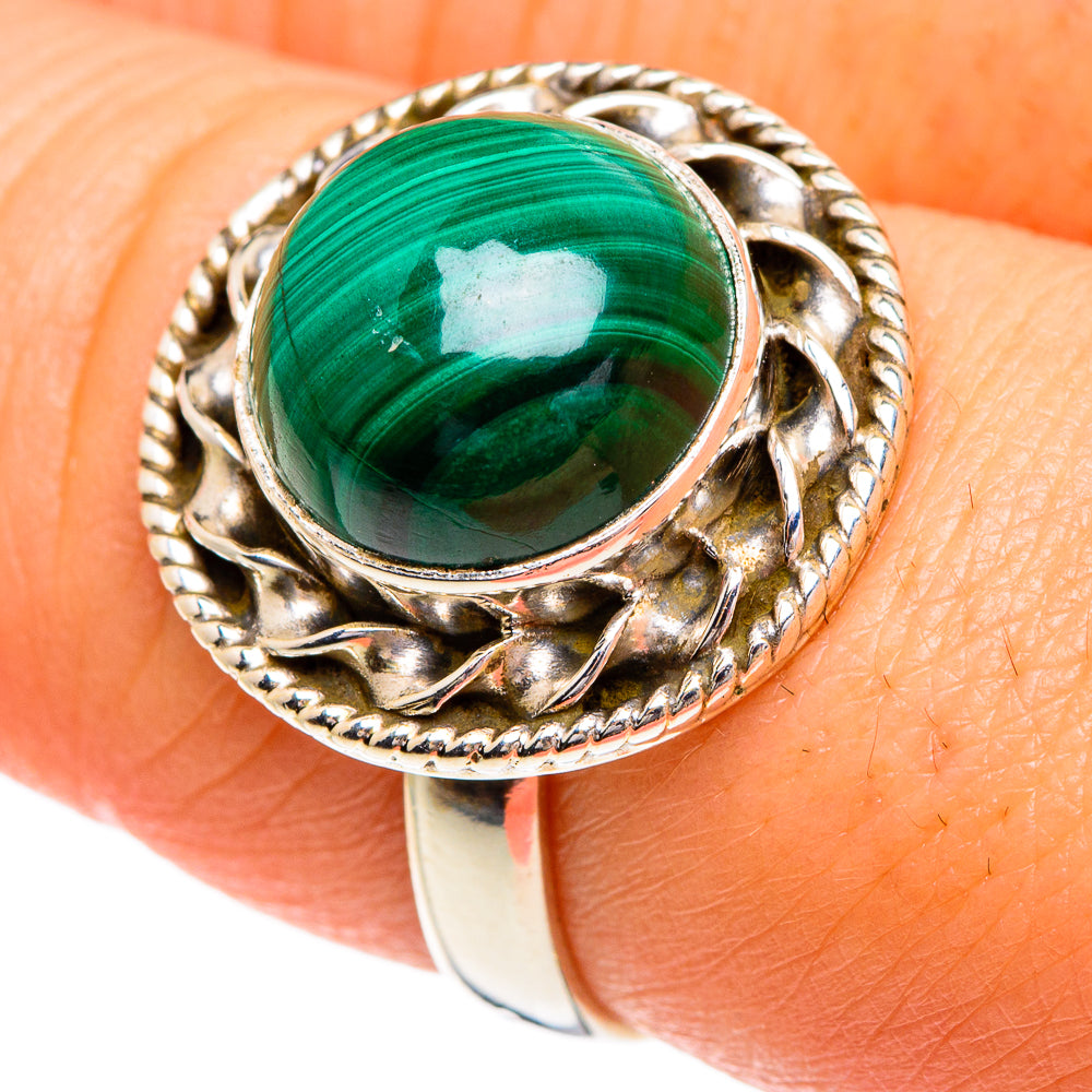 Malachite Rings handcrafted by Anasilvercos - RING84357