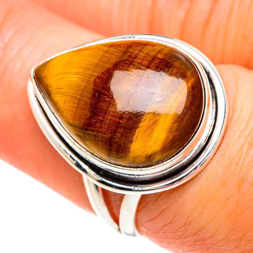 Tiger Eye Rings handcrafted by Anasilvercos - RING84359