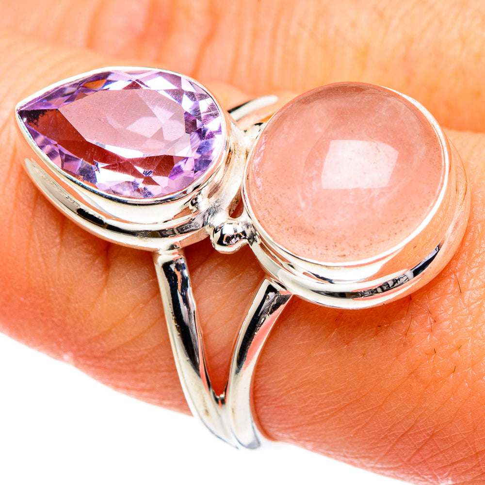 Rose Quartz Rings handcrafted by Anasilvercos - RING84381