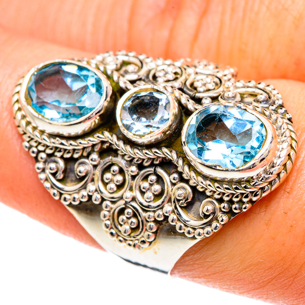 Blue Topaz Rings handcrafted by Anasilvercos - RING84385