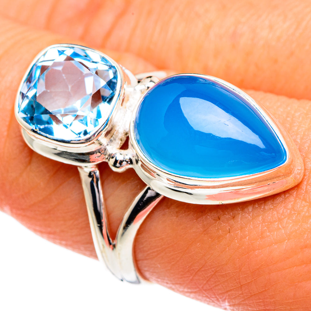Chalcedony Rings handcrafted by Anasilvercos - RING84411