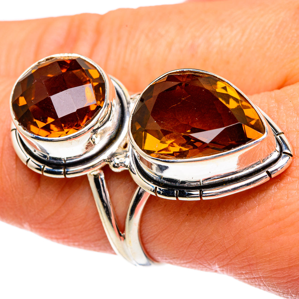 Mandarin Citrine Rings handcrafted by Anasilvercos - RING84421