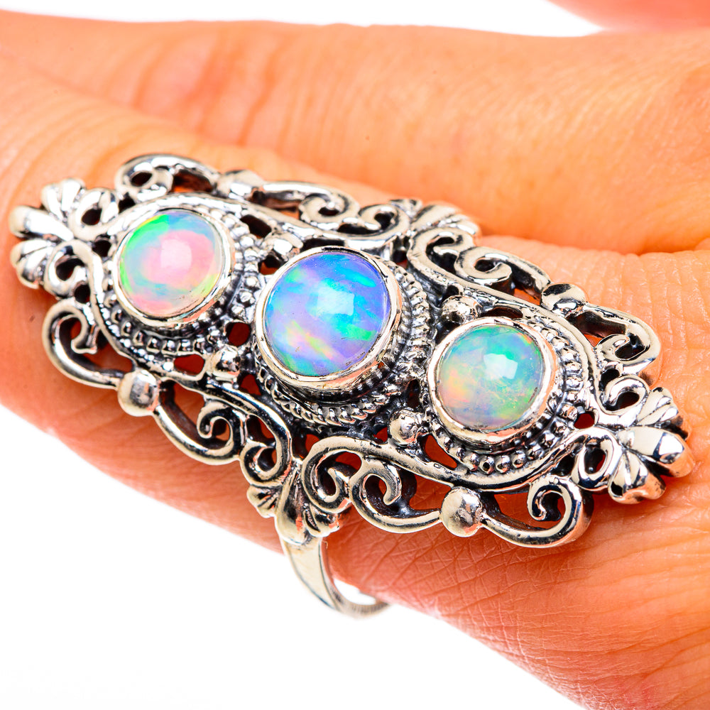 Ethiopian Opal Rings handcrafted by Anasilvercos - RING84429