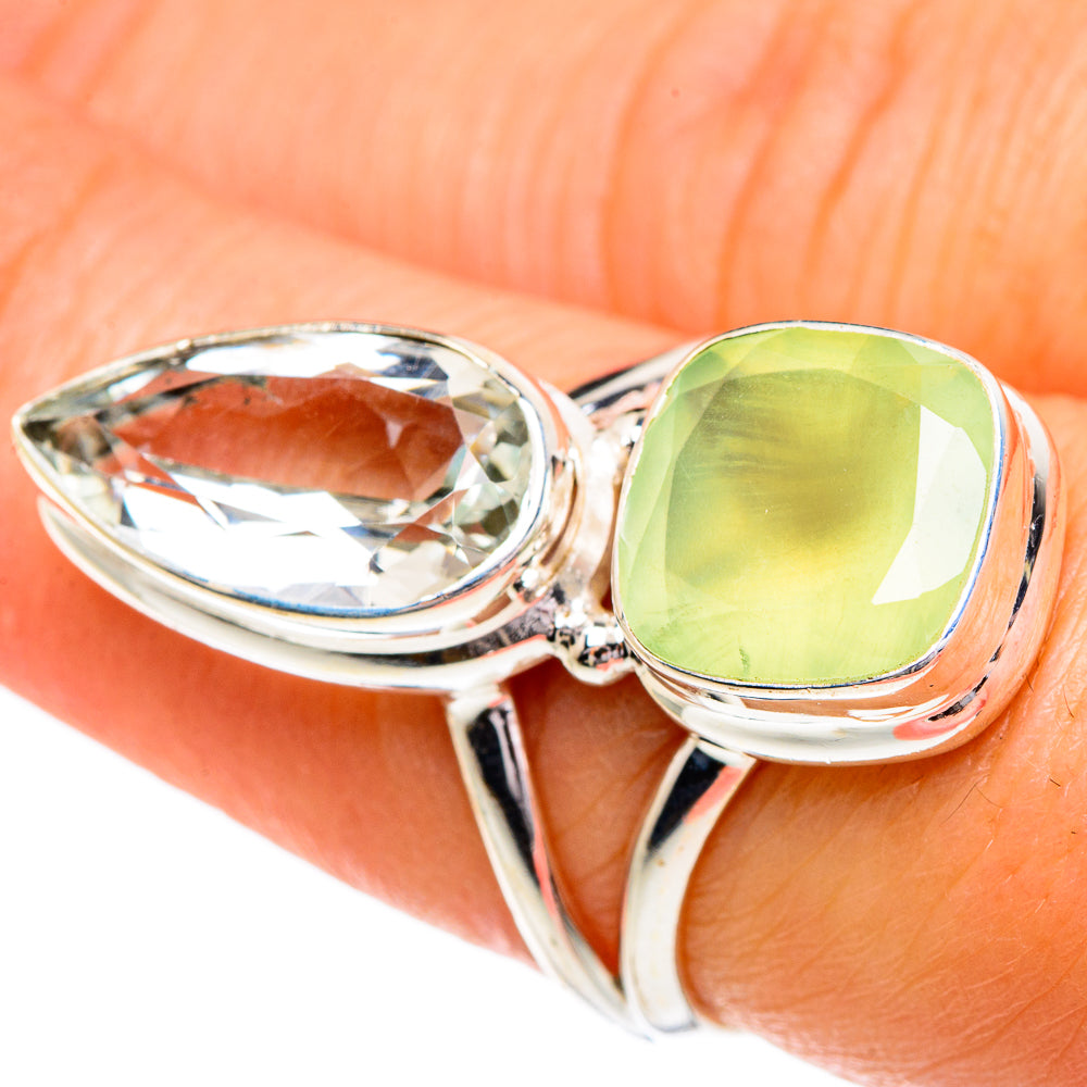 Prehnite Rings handcrafted by Anasilvercos - RING84451
