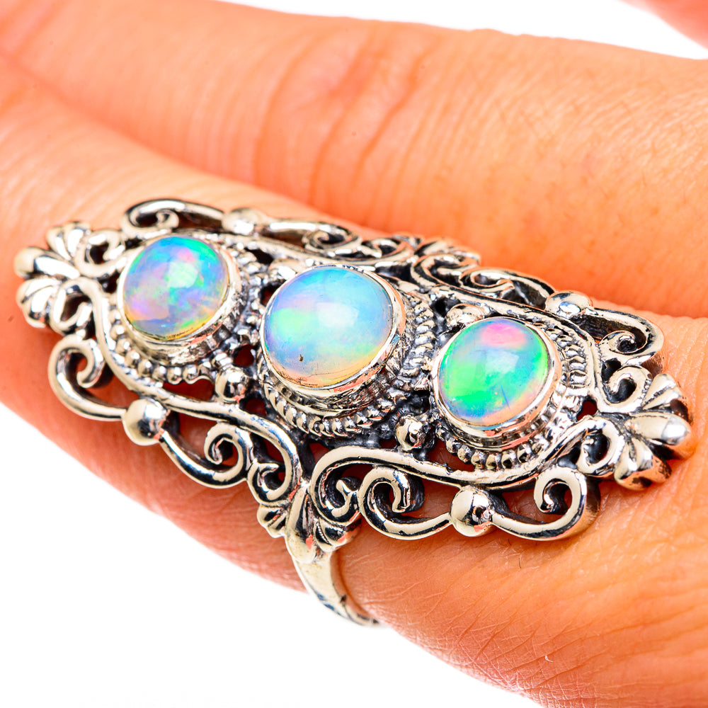 Ethiopian Opal Rings handcrafted by Anasilvercos - RING84464