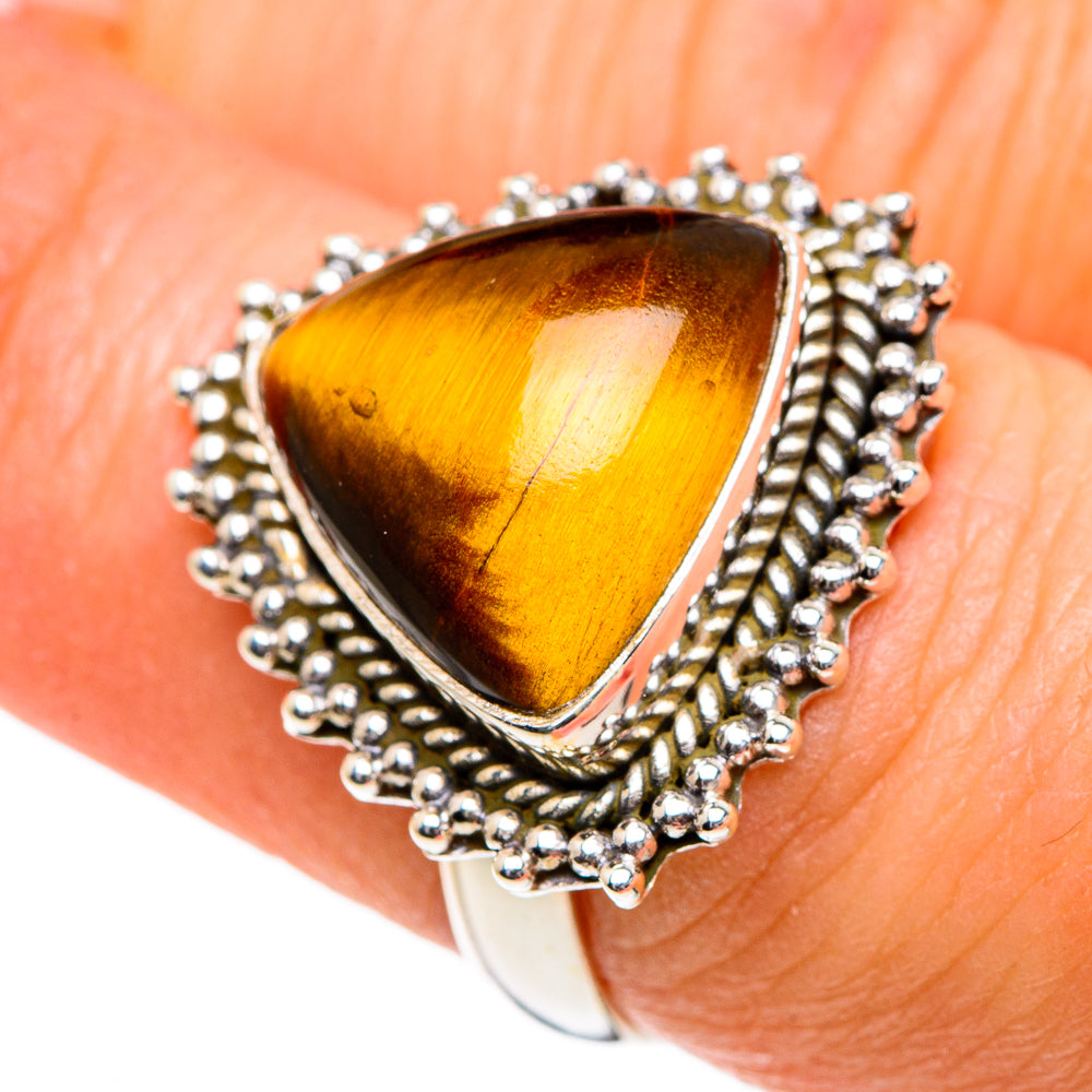 Tiger Eye Rings handcrafted by Anasilvercos - RING84485