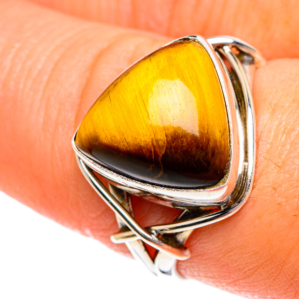 Tiger Eye Rings handcrafted by Anasilvercos - RING84487