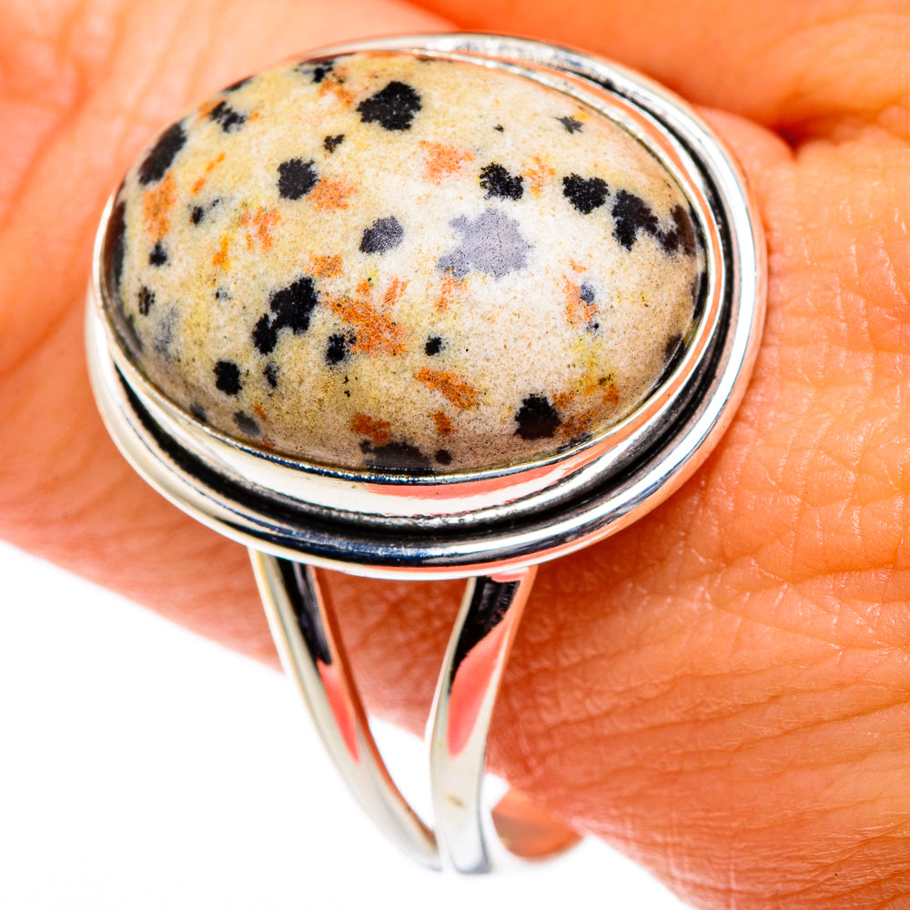 Dalmatian Jasper Rings handcrafted by Anasilvercos - RING84490