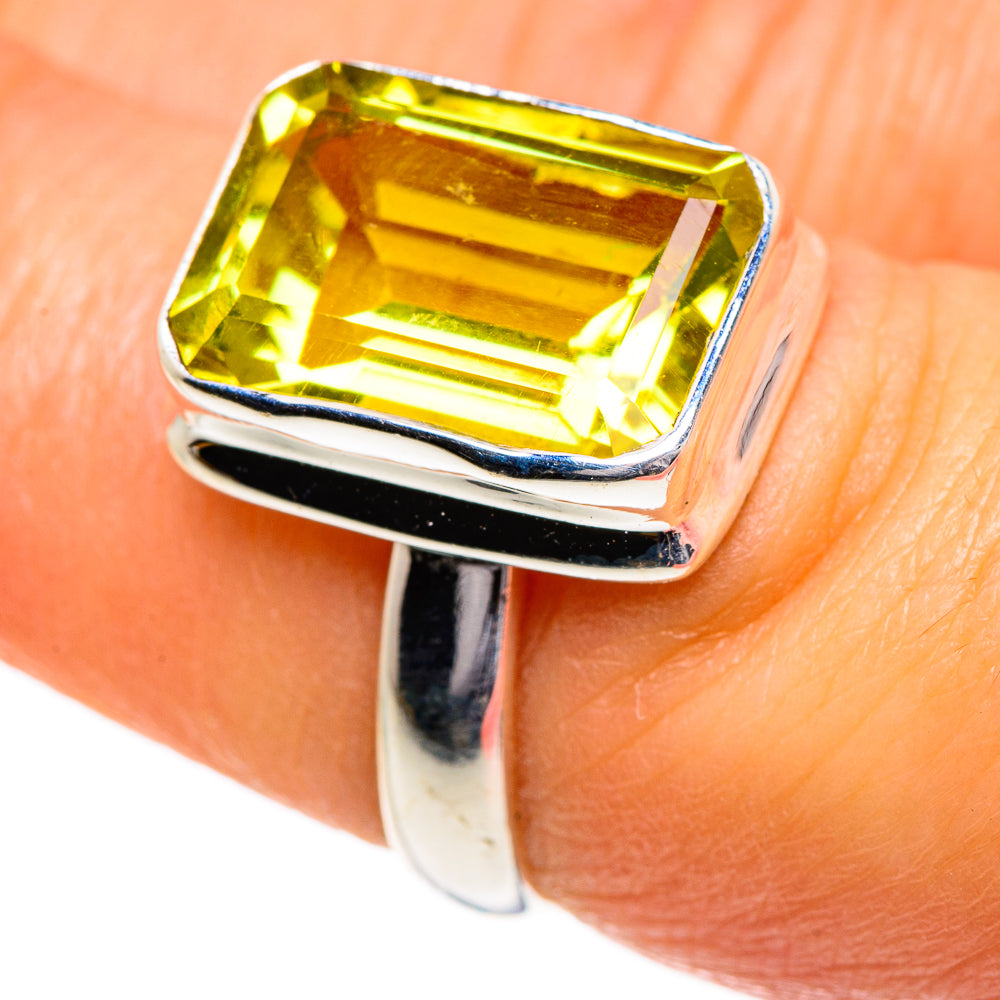 Lemon Quartz Rings handcrafted by Anasilvercos - RING84510