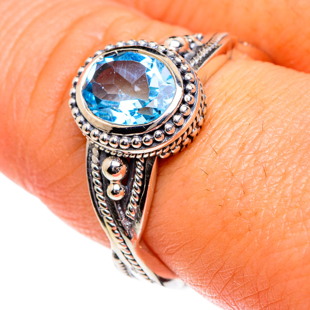 Blue Topaz Rings handcrafted by Anasilvercos - RING84512