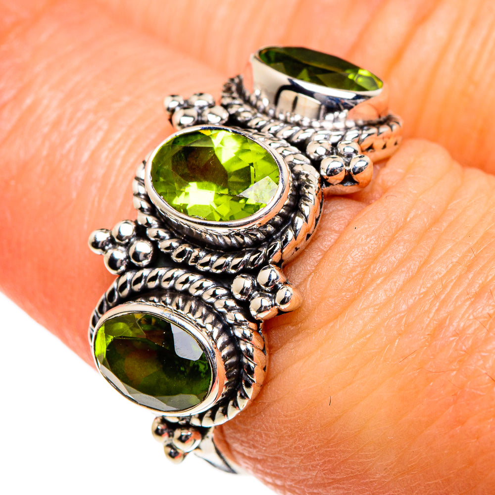 Peridot Rings handcrafted by Anasilvercos - RING84516