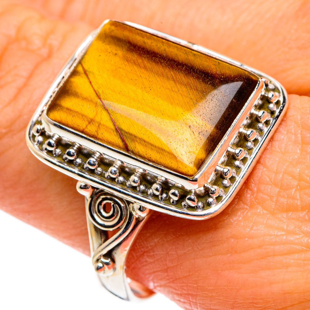 Tiger Eye Rings handcrafted by Anasilvercos - RING84520