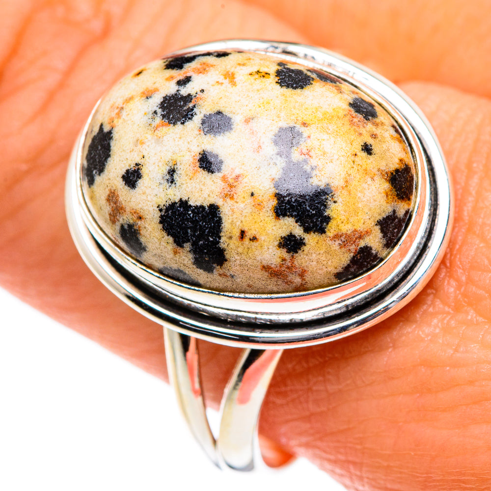 Dalmatian Jasper Rings handcrafted by Anasilvercos - RING84521