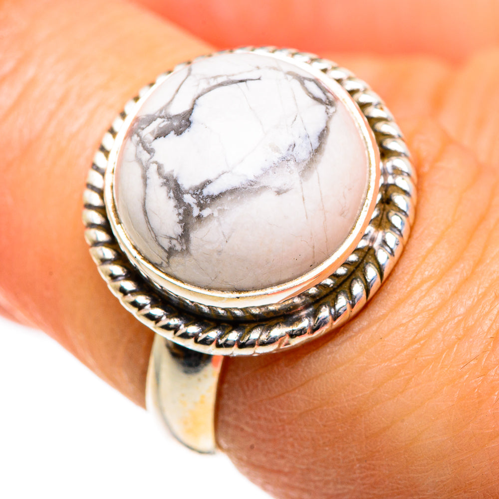Howlite Rings handcrafted by Anasilvercos - RING84541