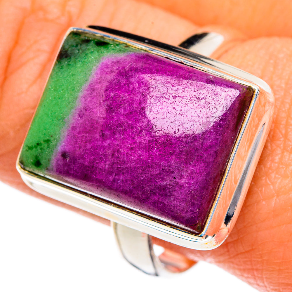 Ruby Zoisite Rings handcrafted by Anasilvercos - RING84542